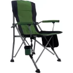 komforna stolica za ribolov crno-zelene boje
